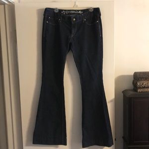 Dark wash flare jeans